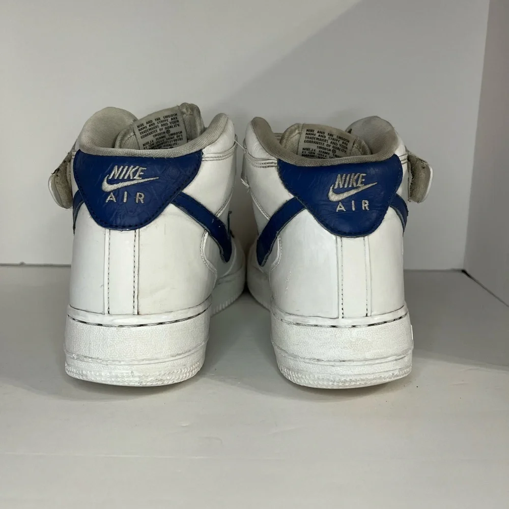 Nike Air Force 1 Mid 315123-125 – White – Blue Lagoon US 10.5 - Picture 1 of 4
